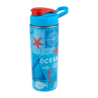 Bouteille d'eau réutilisable pour enfants, sans BPA, 330 ml, écologique, isolée, à double paroi, avec paille et couvercle rabattable