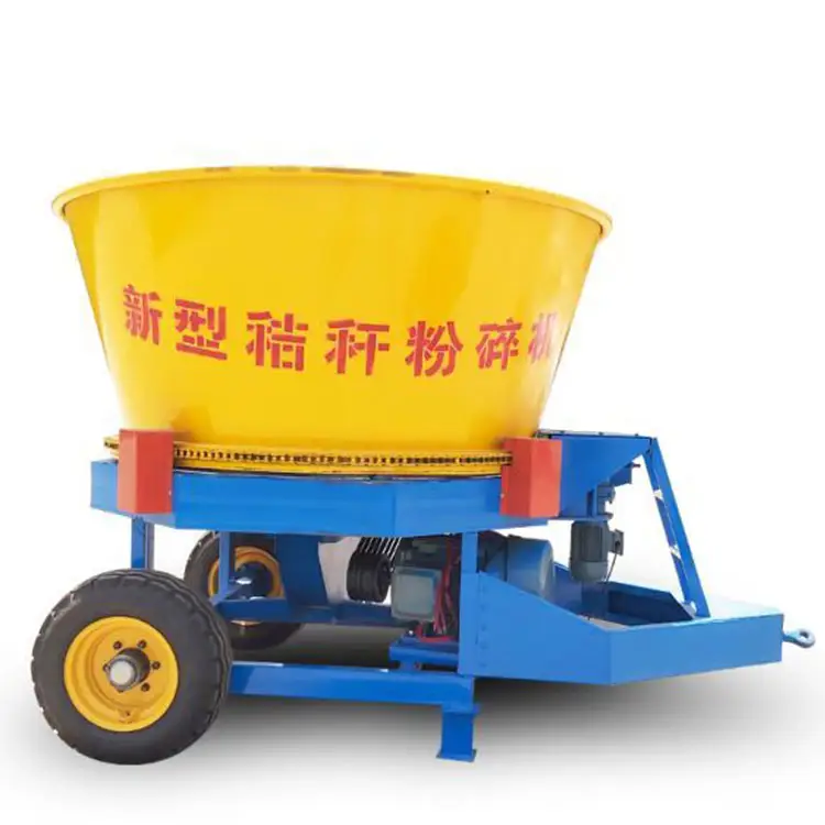 Large scale cows feed alfalfa grass corn stover hay bale hammer mill rotor tub grinders machine