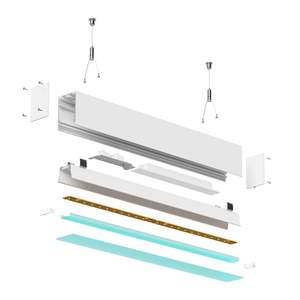 Lámpara Colgante LED Lineal Decorativa de Aluminio de 4 pies y 8 pies, 35W 55W, Perfil de Aluminio, Iluminación Colgante LED, Luz Lineal LED - Product Image 5