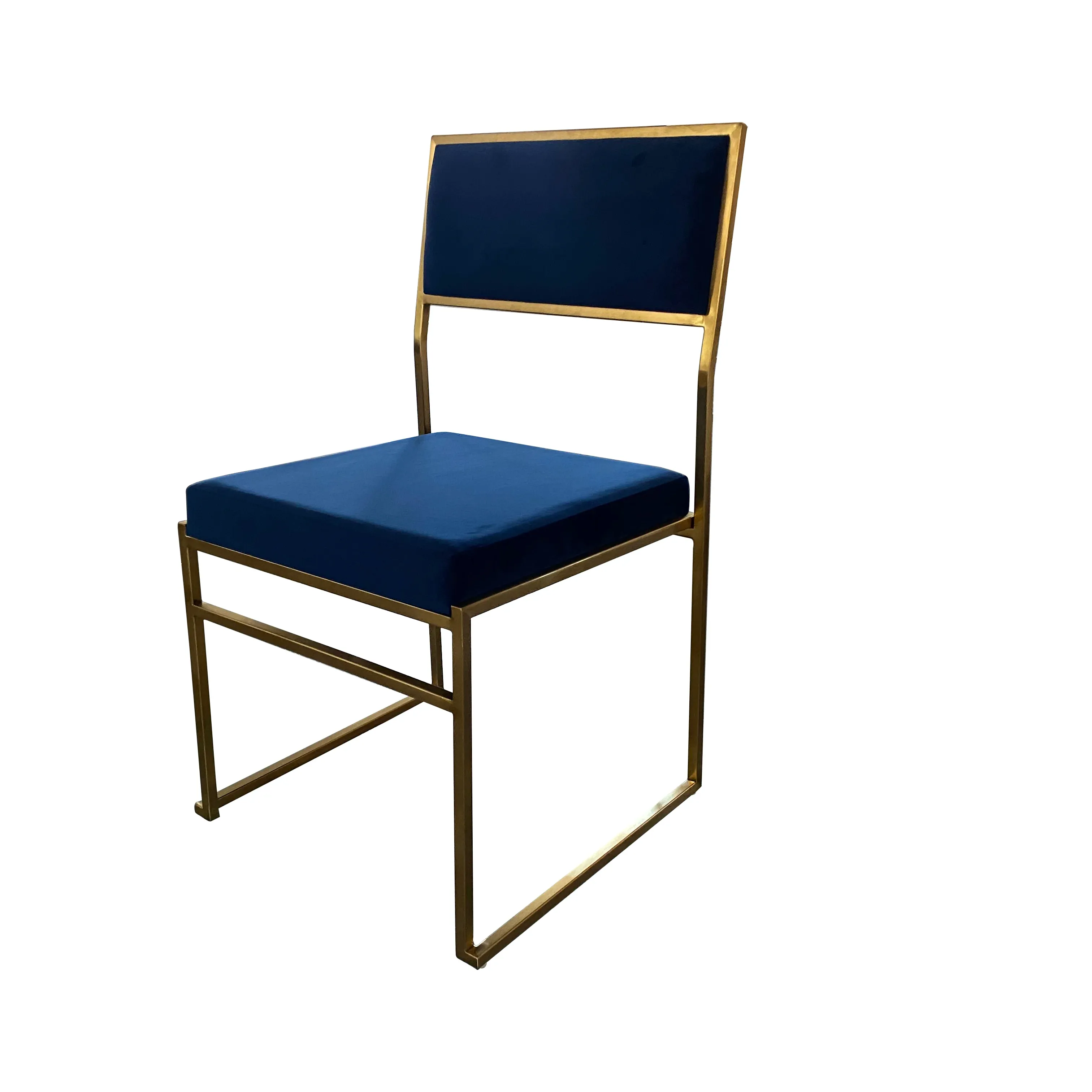 Chaise en velours pour hall d'entrée en métal, durable et stable, personnalisée et de haute qualité pour les hôtels d'événements