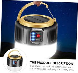 Linternas Solares LED al por Mayor, Lámpara de Camping, Foco, Linterna Recargable OEM, Bombilla Portátil Colgante, 80 SMD IP65 - Product Image 5