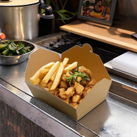 King Garden Umweltfreundliche Einweg-Bio-Box Kraftpapier Bento-Lunchbox für Salat Essen Takeaway Papier