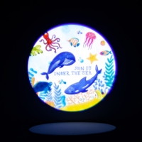 Projecteur de veilleuse RGB intelligent breveté pour enfants, avec horloge de table, réveil, minuteur et affichage numérique, en plastique, pour intérieur