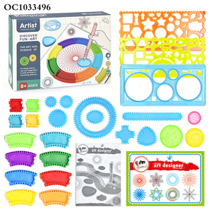 Tài liệu trường học theo dõi Spirograph cai trị văn phòng phẩm loạt Đồ chơi vẽ công cụ và vật liệu thiết lập với bút cho sinh viên - Product Image 6