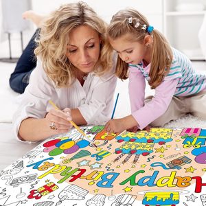 Póster Educativo <span class=keywords><strong>de</strong></span> Papel para Colorear Personalizado con Diseño <span class=keywords><strong>de</strong></span> Feliz <span class=keywords><strong>Cumpleaños</strong></span> para Niños, Uso en el Aula, Tamaño Gigante, Decoración <span class=keywords><strong>de</strong></span> Pared o Mesa - Product Image 6