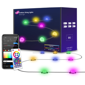 Luces de tira LED inteligentes Tuya Wifi para jardín, sincronización musical, luces de cadena LED impermeables para exteriores, luces para aleros, decoración navideña - Product Image 1