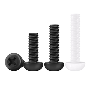 <span class=keywords><strong>Nylon</strong></span>-Kunststoff Phillips-Flachkopfschrauben OEM Weiße Kunststoffkappen Flach M3 M4 Gewindeschrauben Mutter M12 Zoll für Maschinen-Stopfmutter - Product Image 1