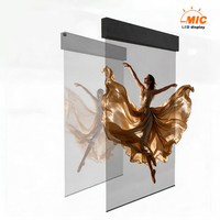 Mur vidéo LED holographique transparent à haute transmission lumineuse pour vitrine de hall d'hôtel, affichage publicitaire de marques de luxe