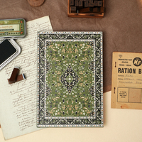 Carnet à couverture rigide avec logo personnalisé, motif tapis persan vintage, pages vierges, journal, papeterie esthétique, vente en gros