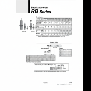SMC Pneumatics RB2015S Piezas neumáticas del amortiguador - Product Image 1