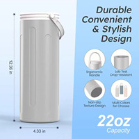 Gobelet isotherme portable pour lait maternel, conteneur de stockage de lait isolé 36H, grande capacité 22oz, biberon de voyage pour bébé
