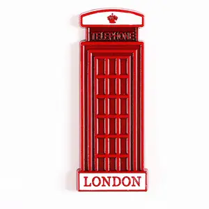 Wholesale custom London souvenir metal refrigerator 3d magnetic tour souvenir fridge magnet