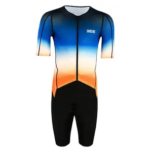 Cheji Mcycle respirant cyclisme peau costume personnalisé Triathlon vélo à manches courtes combinaison hommes vélo uniforme