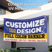 Bannière en vinyle PVC grand format personnalisée résistante aux UV avec impression numérique sur tissu maillé pour publicité extérieure