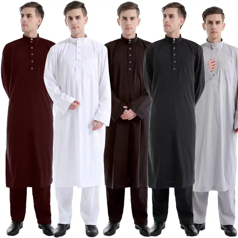 Muslimische islamische Kleidung für Männer Arabien islamische Abaya Herrenkaftan Jubba islam Kleidung Herren Thobe Set