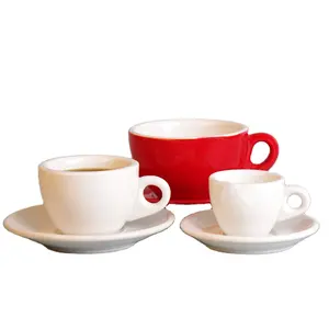 Heath cerâmica caneca de café expresso, xícaras e molhos com cappuccino
