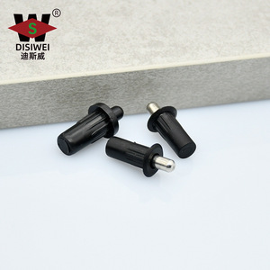 Support pivotant télescopique en plastique Disiwei, axe central noir, connecteur de meuble, fixation à ressort pour panneau de porte d'armoire - Product Image 1