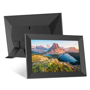 RK3566 Touch Screen Wood Android Digital Video Play Electronic Art Digital Photo Frame With Free Smart App