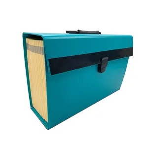 19-Pockets A4 boyutu genişleyen akordeon dosya klasörü ofis okul kullanımı için kolu ile özel logolu kutu kağıt belge organizatörü