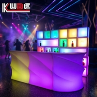 Table de bar extérieure étanche pour bouteilles de vin, comptoir de bar portable, couleurs changeantes, pour événements, fêtes, clubs, mobilier LED