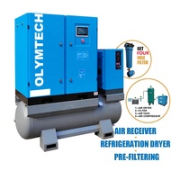 Compresseur d'air à vis de haute qualité 15KW 22KW 20HP 30HP 16 bar Spécial pour machine de découpe laser avec sécheur, réservoir d'air et filtre