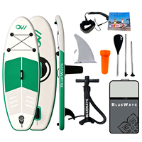 Vente en gros de SUP gonflable junior de 290 cm, vert menthe, stable, 31 pouces de large, planche à pagaie pour enfants de 5 pouces, usine OEM, audité CE et BSCI