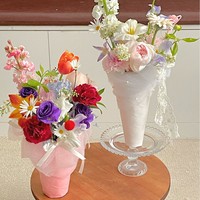 520 Valentinstag Stretch-Puff-Mesh Frischblumen-Tasche Dekorationsmaterial Stapelbare Strümpfe Hochwertiges Blumen-DIY-Material
