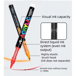 Guangna 8101 dritta 240 colore liquido a testa morbida in acrilico <span class=keywords><strong>pennarello</strong></span> a mano da te Graffiti pittura del corpo arte pennarelli da te - Product Image 2