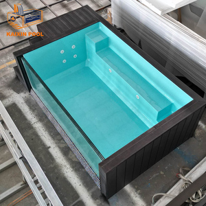 Hard-surfaced fiberglass <b>pool</b> family above ground patios plunge <b>pools</b> for sale acrylic window container swimming <b>pool</b> house - Product Image 4