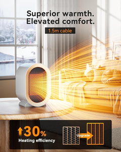 Chauffage d'appoint électrique portable de bureau, mini-radiateur d'ambiance de haute qualité pour l'hiver, petit ventilateur chauffant - Product Image 3