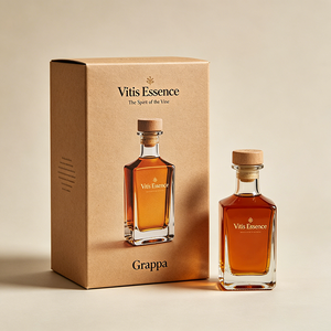 Elegante Scatola in Carta con Stampa in Lamina d'Oro, Confezione <span class=keywords><strong>Regalo</strong></span> Personalizzata per Brandy Invecchiato Premium - Product Image 3