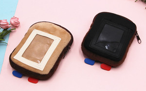 Food Plush Coin Purse <strong>Bread</strong> <strong>Wallet</strong> Mini Zipper Purse Toast Card Holder Plush Toys Earphone Storage - Product Image 2