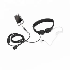 TM2-9 3.5Mm Jack Smart Phone Finger Ptt Air Tabung Fleksibel Tenggorokan Mikrofon Headset untuk Ponsel