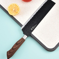 Ensemble de couteaux de chef en acier inoxydable Hyri, 6 pièces, avec boîte cadeau, pour la cuisine, ensembles de couteaux de cuisine, outils forgés martelés, avec boîte cadeau