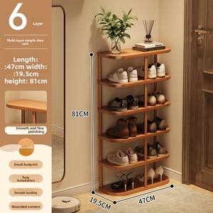 Zapatero <span class=keywords><strong>de</strong></span> Bambú <span class=keywords><strong>de</strong></span> Gran Capacidad, Organizador Multicapa para Puerta <span class=keywords><strong>de</strong></span> Entrada, Ahorra Espacio, Estante para Botas - Product Image 4