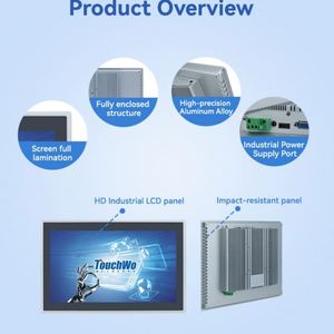 Touchwo đầy đủ kèm theo ngành công nghiệp cấp hiển thị tất cả trong một đầy đủ IP65 công nghiệp màn hình cảm ứng Bảng điều chỉnh PC - Product Image 2