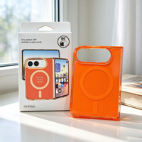 Nouveauté Coque de téléphone portable magnétique en acrylique coloré pour Iphone Duo 180 °   Housse intégrée pliable avec boîte d'emballage