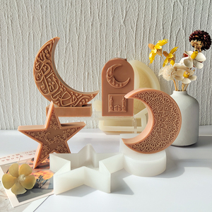 <span class=keywords><strong>Castillo</strong></span> vela molde Ramadán decoración vela molde arco puerta silicona molde Luna estrella vela molde Ramadán regalo idea decoración del hogar - Product Image 1