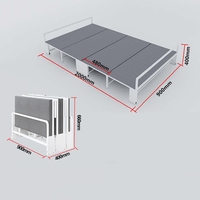 Lit superposé en métal de luxe OEM, pliable, léger, portable, avec sac de transport, pour l'extérieur, les voyages, le jardin, le camping, la villa, l'hôtel, le salon