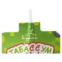 Sachets en plastique personnalisés pour boissons liquides avec paille, pour machine de remplissage de jus en aluminium, pochettes verticales à bec verseur