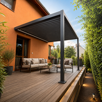 Motorisierte Aluminium-Vollretraktions-Lamellendach-Pergola, bioklimatisch, hurrikansicher, für Balkon und Garten – umweltfreundlich