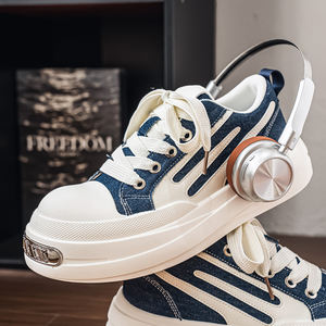 Baskets décontractées pour hommes Custom Big-Toe <span class=keywords><strong>Mickey</strong></span>, nouvelle collection automne 2026, tendance, blanches, à bout rond, à semelle épaisse, rehaussantes, durables et à lacets - Product Image 4