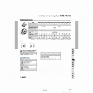 Robots parallèles pneumatiques SMC-MHS3-40D de préhension pneumatique - Product Image 1