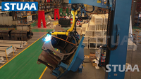 Poste de travail de soudage robotique pour bloc moteur de turbine éolienne | Poste de travail de soudage robotique personnalisé