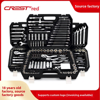 Boîte à outils de réparation automobile OEM Reed, 150 pièces, kit de clés à douilles en acier au chrome-vanadium, multifonctionnel