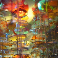 Lustre ovale suspendu en verre coloré de style feuilles, fabriqué par le fabricant principal de Zhongshan, pour club, bar à vin, hôtel