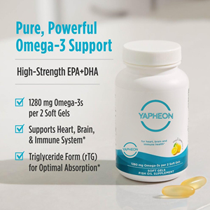 Gélules d'huile de poisson aromatisées au citron OEM 1280 mg Oméga <span class=keywords><strong>3</strong></span> pour la santé cardiaque, cérébrale et immunitaire, supplément EPA DHA - Product Image 3