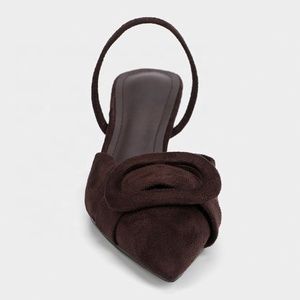 Zapatos de mujer de verano con dedos en Punta tacones expuestos tacones altos marrones moda Casual banquete trabajo tacones delgados <span class=keywords><strong>Sanda</strong></span> de mujer - Product Image 2