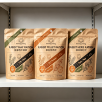 Emballage refermable réutilisable en papier kraft BOPP nylon imprimé numériquement, résistant à l'humidité, écologique, pour aliments pour animaux de compagnie, avec fermeture éclair haute qualité