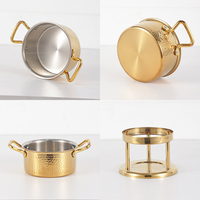 Ensemble de poêle à alcool en acier inoxydable pour hôtel marmite avec couvercle chauffe-plats pour la restauration et les banquets